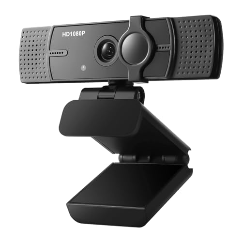 Swiixxer USB-Webcam 1080P, USB-Kamera, Webkamera, Videokamera mit Mikrofon, Anrufe, Konferenzen, Streaming für PC/Laptop/Computer von Swiixxer