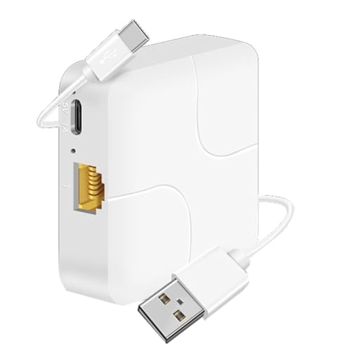 Swiixxer Universelle Netzwerkkabelverlängerung Ethernet-Splitter High Speed USB C Power Gigabit Internet Rj45 Splitter Adapter 1 auf 2 von Swiixxer