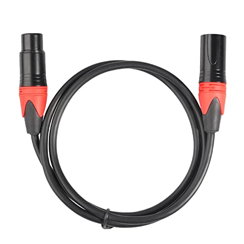 Swiixxer XLR-Kabel Stecker auf Buchse Audiosignalkabel Symmetrisches XLR-Karon-Mikrofon 3-Poliges XLR-Kabel 10 Fuß Rot von Swiixxer