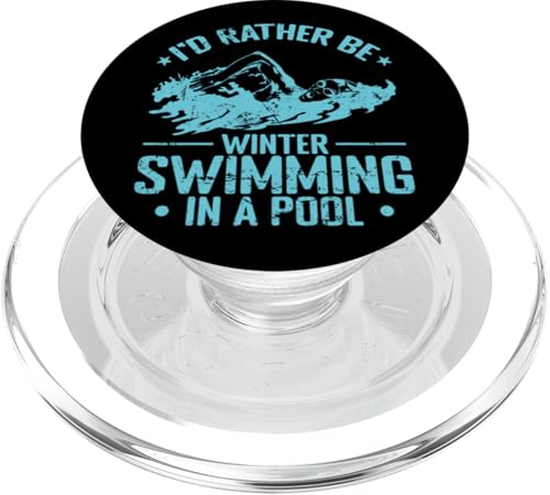 Ich würde lieber im Winter in einem Pool schwimmen PopSockets PopGrip für MagSafe von Swimming water cold winter ice Health frosty