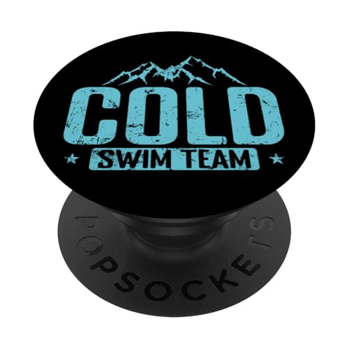 Kaltes Schwimmteam PopSockets Klebender PopGrip von Swimming water cold winter ice Health frosty