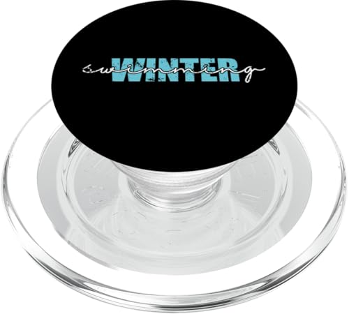 Winter Schwimmen Kursive PopSockets PopGrip für MagSafe von Swimming water cold winter ice Health frosty