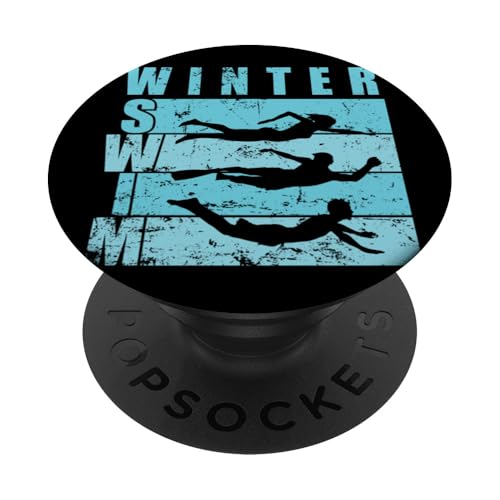 Winterschwimmstil PopSockets Klebender PopGrip von Swimming water cold winter ice Health frosty