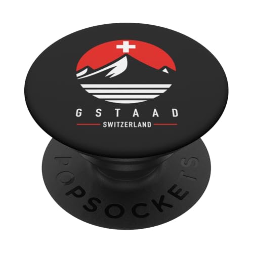 Gstaad Schweiz | Gstaad Mountain PopSockets mit austauschbarem PopGrip von Swiss Mountain Apparel