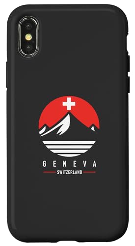 Hülle für iPhone X/XS Genf Schweiz | Genfer Berg von Swiss Mountain Apparel