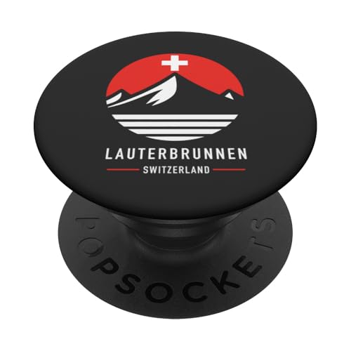 Lauterbrunnen Schweiz | Lauterbrunnen Mountain PopSockets mit austauschbarem PopGrip von Swiss Mountain Apparel