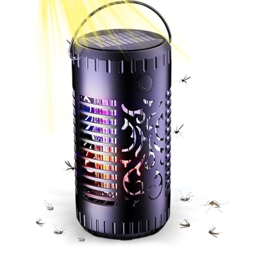 Elektrischer Insektenvernichter, 395NM UV Licht Mückenfalle, 2 IN 1 Solar Mückenfalle Mückenlampe mit LED-Licht, IP65 Wasserdicht Flammenlicht,für Camping,Garten,Garage, Hinterhof, Rasen Elektrischer Insektenvernichter, 395NM UV Licht Mückenfalle, 2 IN 1 Solar Mückenfalle Mückenlampe mit LED-Licht, IP65 Wasserdicht Flammenlicht,für Camping,Garten,Garage, Hinterhof, Rasen von Swsdee