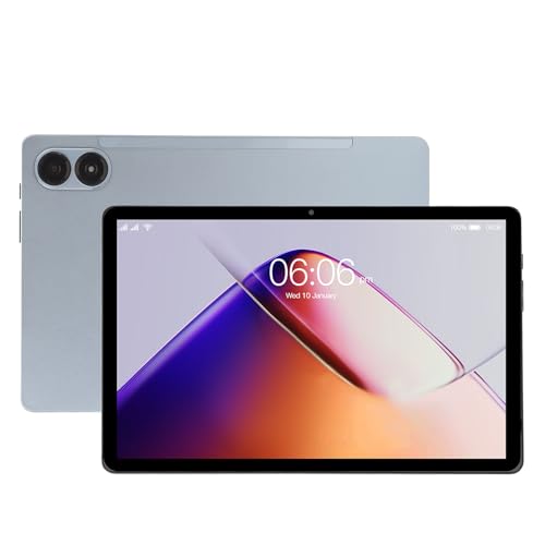 10 Zoll Tablet für Android 12, Große Tablets Zum Ansehen von Filmen, 5MP 13MP HD Dual Kamera, 6000 mAh Akku, Typ C, Bluetooth 5.0 (8+256G EU-Stecker) von Sxhlseller