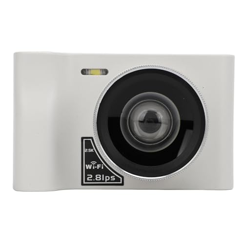 2,5K Digitalkamera, 16 Fach Zoom WLAN Videokamera Camcorder mit 2,88 Zoll Bildschirm, Tragbare 24 MP Reisekamera für Selfie Vlogging Liveübertragungen (White) von Sxhlseller