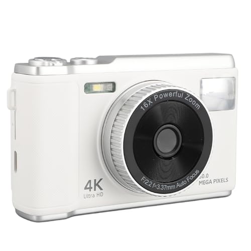 4K Digitalkamera für Fotografie, Autofokus, 50 MP, 2,8 Zoll Bildschirm, Vlogging Kamera für YouTube, 16 facher Digitalzoom, Blitz und Verwacklungsschutz, Tragbare Kompaktkamera von Sxhlseller