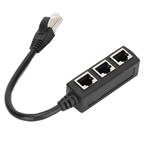 Ethernet Splitter 1 auf 3 Port, RJ45 Ethernet Netzwerkkabel Adapter, RJ45 1 Stecker auf 3 Buchsen LAN Ethernet Kabel Splitter mit 1 M Kabel, Ethernet Buchsenadapter RJ45 Y Splitter von Sxhlseller