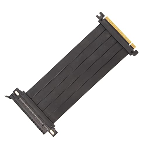 PCIE 4.0 X16 Extender Riser-Kabel, Hohe Abschirmung, 180 Grad Flexibles PCIE 4.0-Verlängerungskabel, Hochgeschwindigkeits-GUP-Riser-Adapter für Grafikkarte (40cm) von Sxhlseller