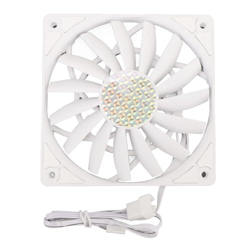 PWM-Gehäuselüfter, 500 U/min Bis 1800 U/min, 120 Mm, 4-polig, Einfache Installation, PC-Lüfter für Computergehäuse (WHITE) von Sxhlseller