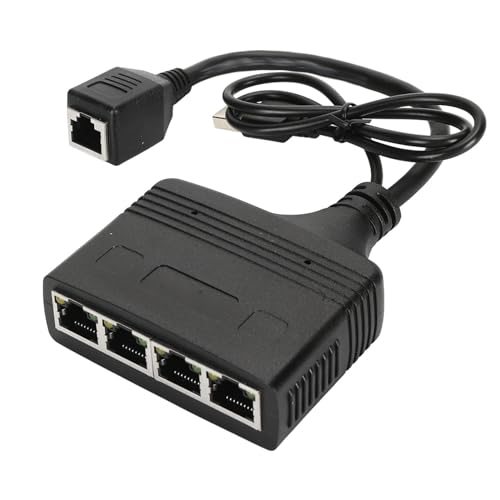 RJ45 Splitter Adapter, Gigabit Ethernet Splitter 1 Bis 4 High Speed ​​1000 Mbit/s, RJ45 Netzwerk Splitter 4 Geräte Gleichzeitiges Netzwerk für Cat5 5e 6 7 8 von Sxhlseller