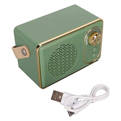 Retro-Bluetooth5.0-Lautsprecher mit Wiederaufladbarem AUX-USB-MP3-Player, Vintage--Desktop-Lautsprecher, Tragbar für Camping-Party-Geschenk (Grün) von Sxhlseller