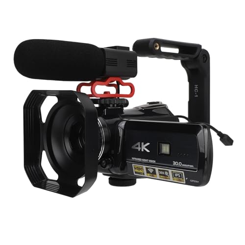 Sxhlseller 30fps 4K Ultra HD 30MP Vlogging Kamera für YouTube, 32 facher Digitalzoom Camcorder Videorecorder mit 3,0 Zoll Touchscreen, Keine SD Karte Im Lieferumfang Enthalten von Sxhlseller