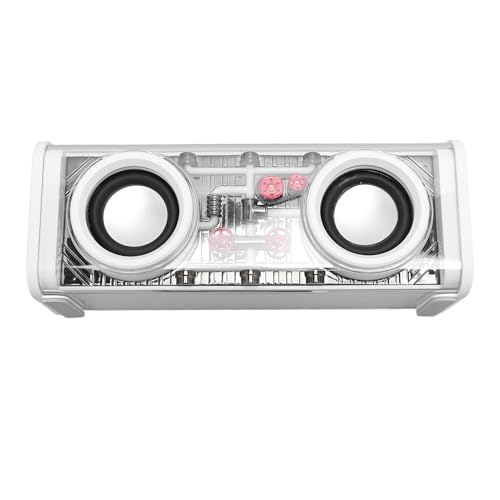 Sxhlseller Bluetooth Lautsprecher mit bunten Lichtern & Bluetooth 5.3 - Dual-Lautsprecher, 360° Immersive Sound, tragbarer Subwoofer mit reaktionsschnellen Bedienelementen für zu Hause, Sxhlseller Bluetooth Lautsprecher mit bunten Lichtern & Bluetooth 5.3 - Dual-Lautsprecher, 360° Immersive Sound, tragbarer Subwoofer mit reaktionsschnellen Bedienelementen für zu Hause, von Sxhlseller