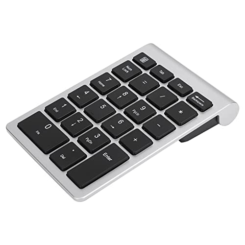 Sxhlseller Numerische Tastatur USB 2.4G Drahtlose -Tastatur mit Empfänger Plug-and-Play-PC-Zubehör Computerteile Leicht und Tragbar für Laptop-Desktop-PC (Silber schwarz) von Sxhlseller