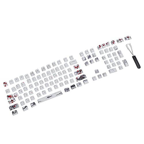 Sxhlseller Tastenkappen Tastatur-Tastenkappen Professionelle Tastenkappen 5-seitige PBT-Sublimation 110 Tasten Tastaturkappen für Mechanische Optische Tastaturen (Englischer Russe) von Sxhlseller