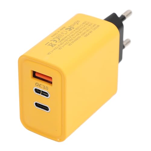 USB-C-Ladeblock, 65 W 3-Port-USB-C-Wandladegerät, Schnelllade-Dual-Typ-C-Einzelnetzteil, USB-Schnellladung für für Galaxy (EU-Stecker) von Sxhlseller