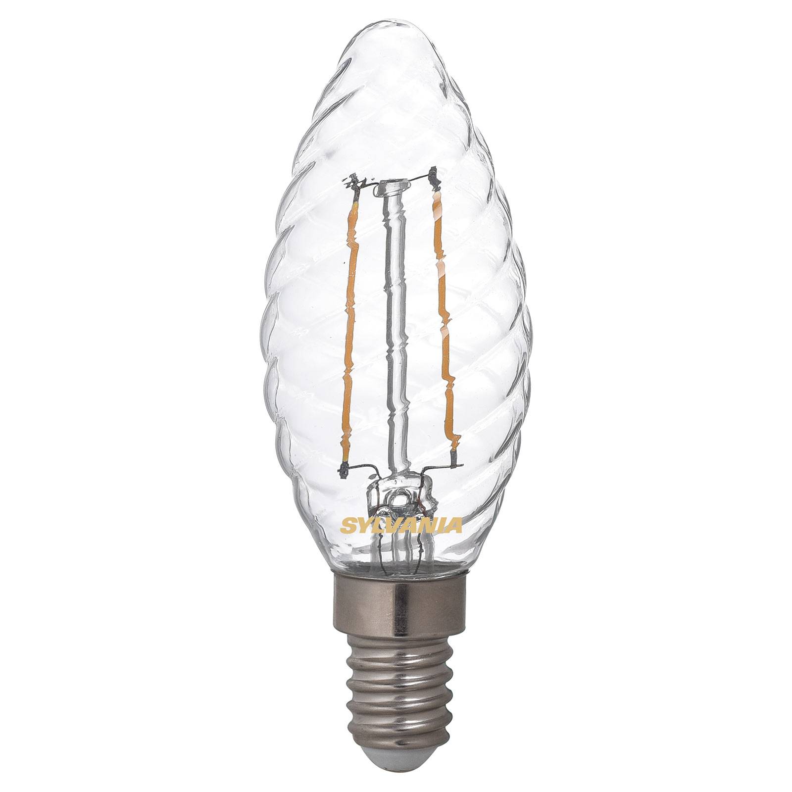 LED-Kerzenlampe E14 ToLEDo 2,5W 827 klar, gedreht von Sylvania