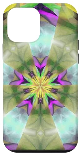 Hülle für iPhone 12 mini Pastelltöne, mehrfarbig, Kaleidoskop, Pentangle-Muster 3 von Symmetrical Geometric Decorative Design by taiche