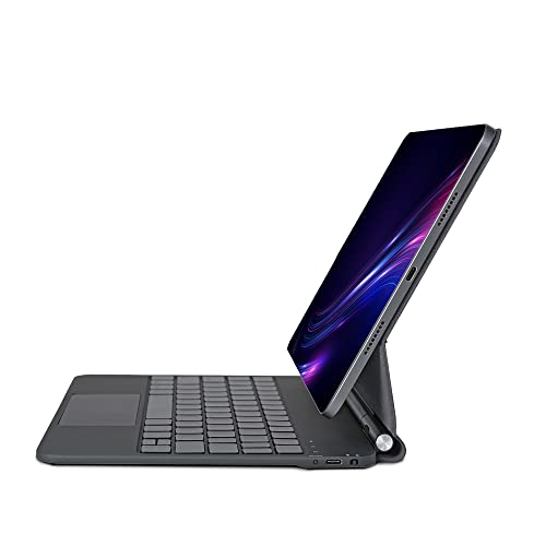 Synchro Bands Magische Tastatur für iPad Pro 11 (1. / 2. / 3. / 4. Generation) und Air 27,9 cm (M2, 2024), magnetisch, 11 Zoll (27,7 cm) iPad Air 5. und 4. Generation, Tastaturhülle mit von Synchro Bands