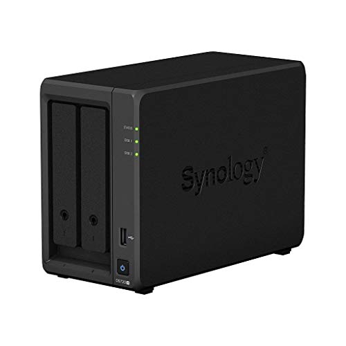 Synology DS720+ 24TB 2 Bay Desktop NAS System, installiert mit 2 x 12TB Toshiba N300 Festplatten von Synology