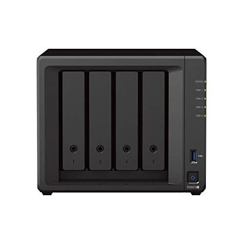 Synology DS923+ 4-Bay Diskstation NAS (AMD Ryzen™ 4 Threads R1600 Dual-Core 4GB Ram 2xRJ-45 1GbE LAN-Port) 32TB Bundle mit 4X 8TB Seagate IronWolf von Synology