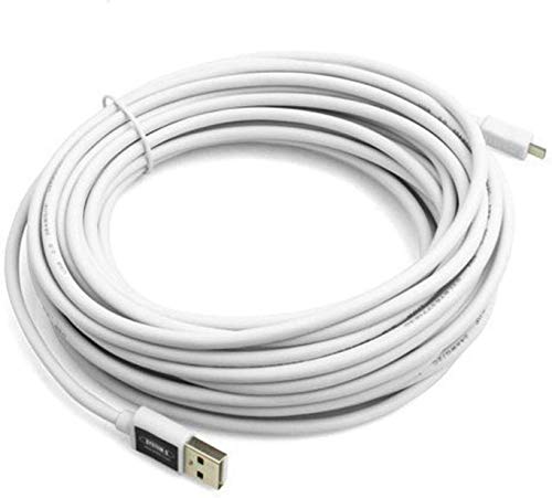 System-S USB 2.0 Kabel 13 m Micro B Stecker zu Typ A Stecker Ladekabel 13 m Weiß von System-S