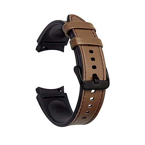 System-S Armband flexibel aus Silikon 20mm für Samsung Galaxy Watch 4 Smartwatch Braun von System-S