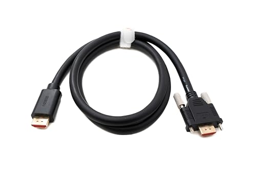 System-S HDMI 2.0 Kabel 100 cm Typ A Stecker zu Stecker Adapter anschraubbar in Schwarz von System-S