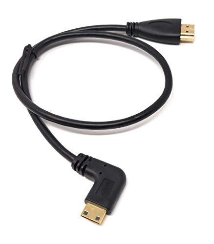 System-S HDMI zu Mini HDMI Kabel Winkelstecker 90 Grad Gewinkelt 90° Winkel 45 cm von System-S