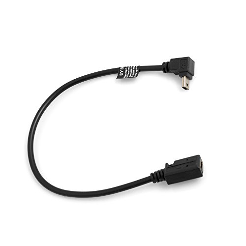 System-S Mini USB (Male) 90° Grad abwärts gewinkelt Winkel Kabel auf Mini USB (Female) Adapter Kabel Verlängerung Datenkabel Ladekabel 27 cm von System-S