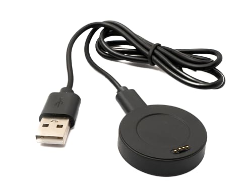 System-S USB 2.0 Kabel 80 cm Ladestation für Huawei Watch 1 Smartwatch 5V Adapter in Schwarz von System-S