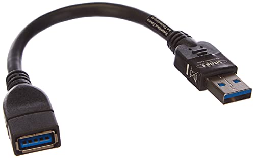 System-S USB 3.0 Typ A (Male) auf USB 3.0 Typ A (Female) Kabel Verlängerungskabel 10 cm von System-S