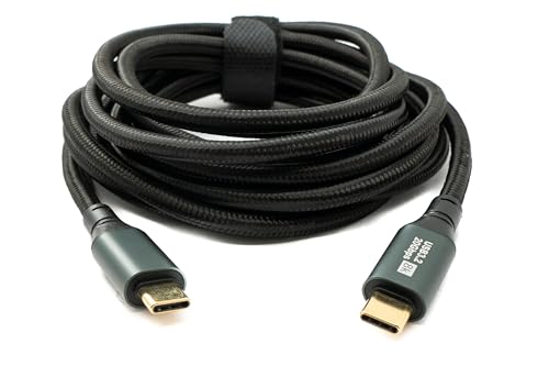 System-S USB 3.2 Gen 2 8K 3 m Kabel Typ C Stecker zu Stecker geflochten 20 Gbit/s 100 W kompatibel für iPhone 15 von System-S