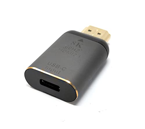 System-S USB4 Adapter Typ C Stecker zu HDMI 2.1 Buchse 40 Gbit/s USB 4.0 Kabel in Grau von System-S