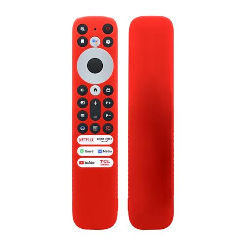 Silikon-Schutzhülle für TV-Fernbedienung für TCL RC902V FMR1, Smart Television Voice Controller Hülse Halterung Schutz Skin (Rot) von Szaerfa