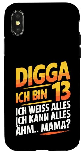 Hülle für iPhone X/XS 13. Geburtstag Junge Mädchen 13 Jahre 2012 Lustig Geschenk von T Shirt 13. Geburtstag Junge Mädchen 13 Jahre Deko