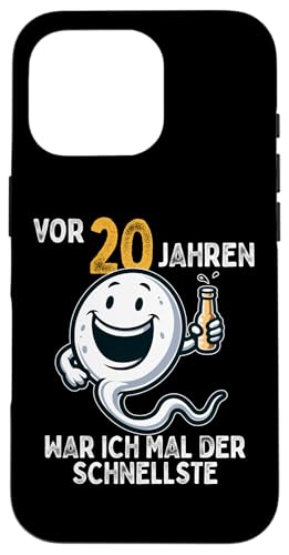 Hülle für iPhone 16 Pro 20. Geburtstag Mann Frau 20 Jahre 2005 Deko Lustig Geschenk von T-Shirt 20. Geburtstag Herren Damen 20 Jahre Deko