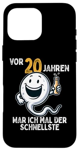 Hülle für iPhone 16 Pro Max 20. Geburtstag Mann Frau 20 Jahre 2005 Deko Lustig Geschenk von T-Shirt 20. Geburtstag Herren Damen 20 Jahre Deko