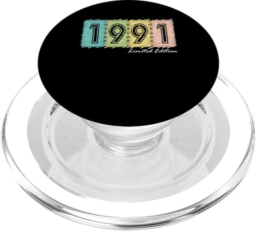 34. Geburtstag Mann Frau 34 Jahre 1991 Deko Lustig Geschenk PopSockets PopGrip für MagSafe von T-Shirt 34. Geburtstag Herren Damen 34 Jahre Deko