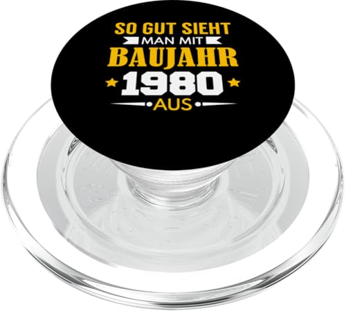 45. Geburtstag Mann Frau 45 Jahre 1980 Deko Lustig Geschenk PopSockets PopGrip für MagSafe von T-Shirt 45. Geburtstag Herren Damen 45 Jahre Deko