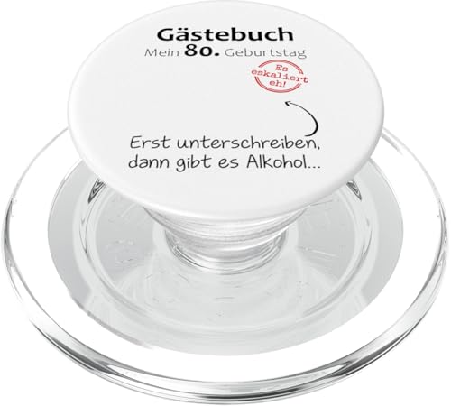 80. Geburtstag Mann Frau 80 Jahre 1945 Deko Lustig Geschenk PopSockets PopGrip für MagSafe von T-Shirt 80. Geburtstag Herren Damen 80 Jahre Deko