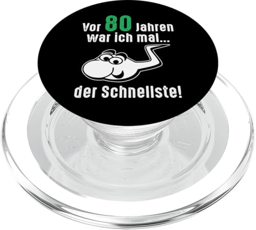 80. Geburtstag Mann Frau 80 Jahre 1945 Deko Lustig Geschenk PopSockets PopGrip für MagSafe von T-Shirt 80. Geburtstag Herren Damen 80 Jahre Deko