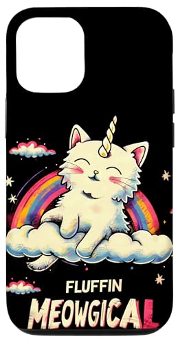 Hülle für iPhone 12/12 Pro FLUFFIN MEOWGICAL caticorn unicorn kitty rainbow kawaii cat von T-ShirtManiak