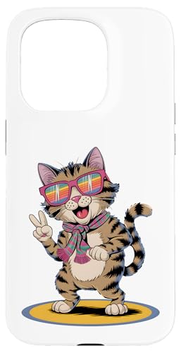 Lustige Katze Party Outfit Damen Herren Junge Mädchen Katze Hülle für iPhone 15 Pro von T-Shirtfans