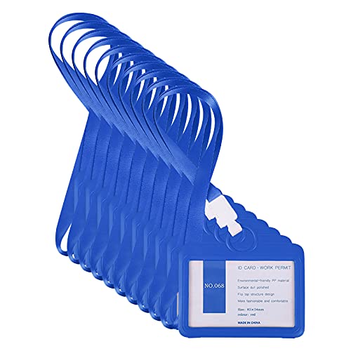 ID-Kartenhalter,5/10pcs Health Impfstoff Card ID-Karte Ausweishülle, ID Abzeichen Halter, für Geschäftsereignisse, Arbeit, Ausstellungen, Veranstaltungen, Büro Schulbedarf (10PCS, Blue) von T-