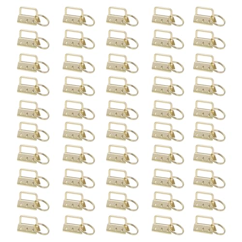 TAKOXIA 50 Stück Endstück-Clips für Schlüsselringe für Schlüsselanhänger, Hardware für Ristlet-Schlüsselanhänger, Schlüsselband von TAKOXIA